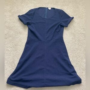 Navy Blue fit and flare Jcrew short sleeved dress